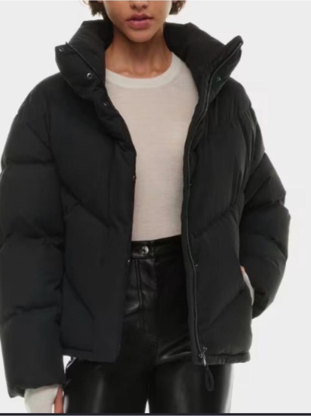 Aritzia Black Cloud Puff Down Puffer Jacket